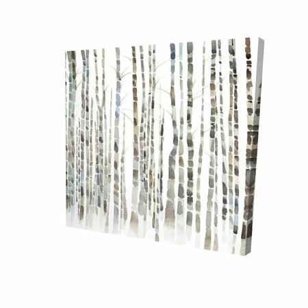 FONDO 32 x 32 in. Birch Trees Forest-Print on Canvas FO2792511